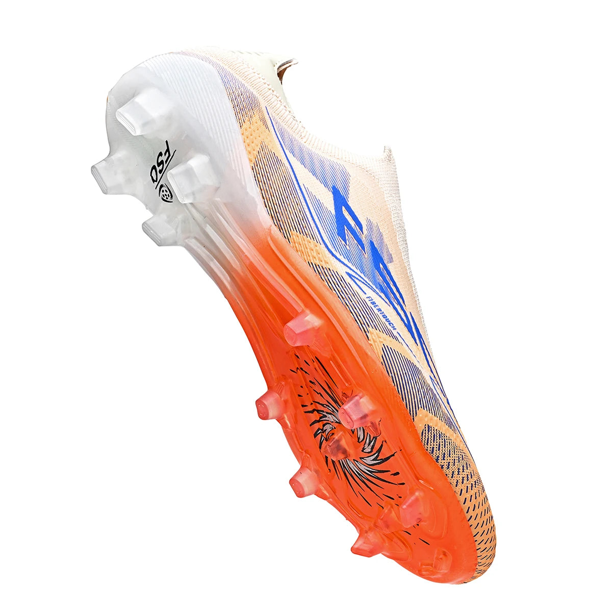 Unisex AG/FG Soccer Shoes for Adults, Premium PU Synthetic Leather, TPU Long Studs, Anti-slip, Designed for Maximum Performance