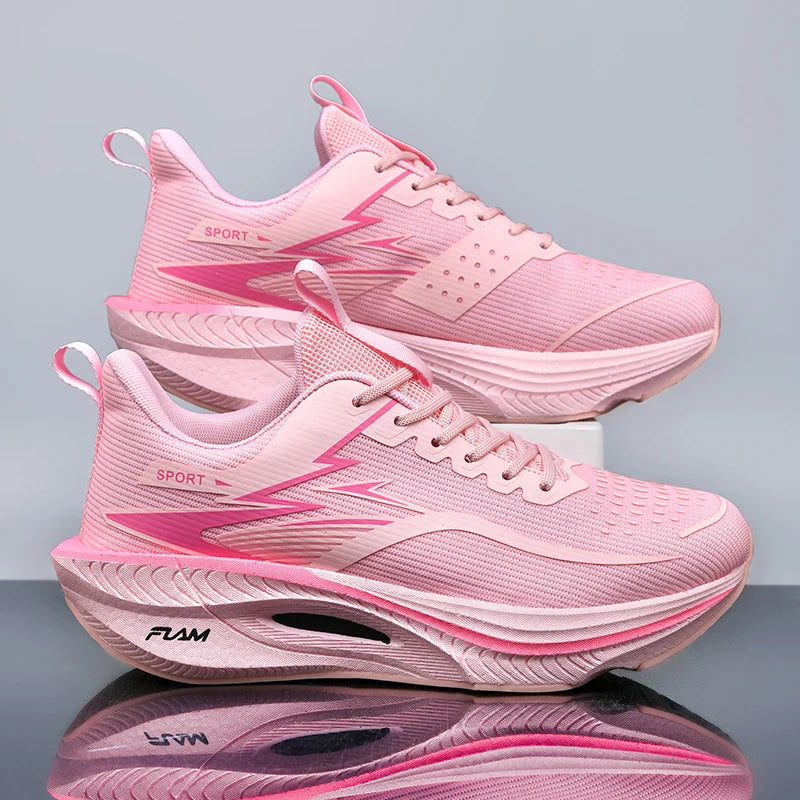 Women’s Fashion Versatile Comfortable Lightweight Running Shoes with Cushioning Technology and Carbon Plate, Unisex Competitive