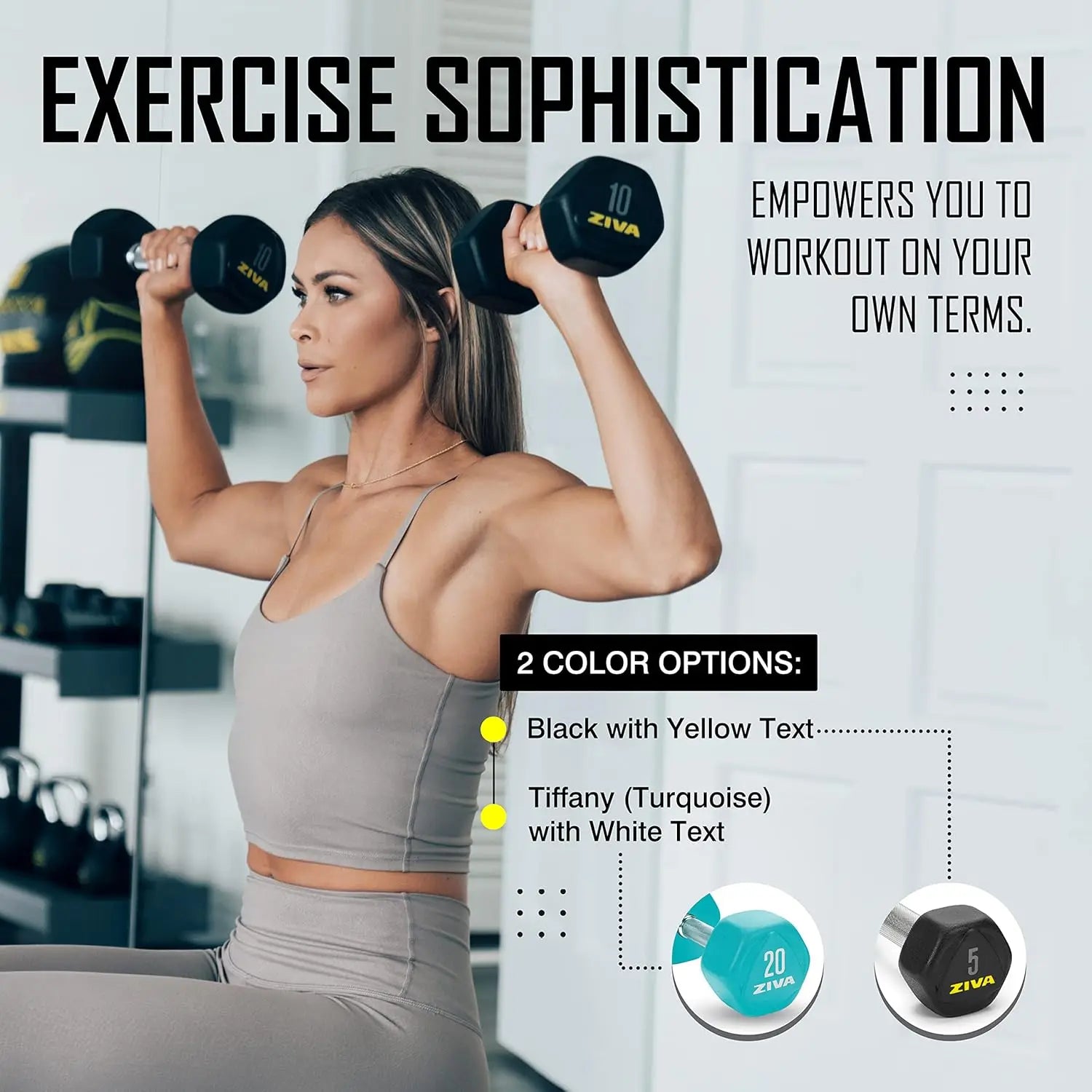 Strength Training at Home Gym - Commercial Grade Rubber Urethane Coated Steel Core Dumbbells, Sold in Pairs and Sets