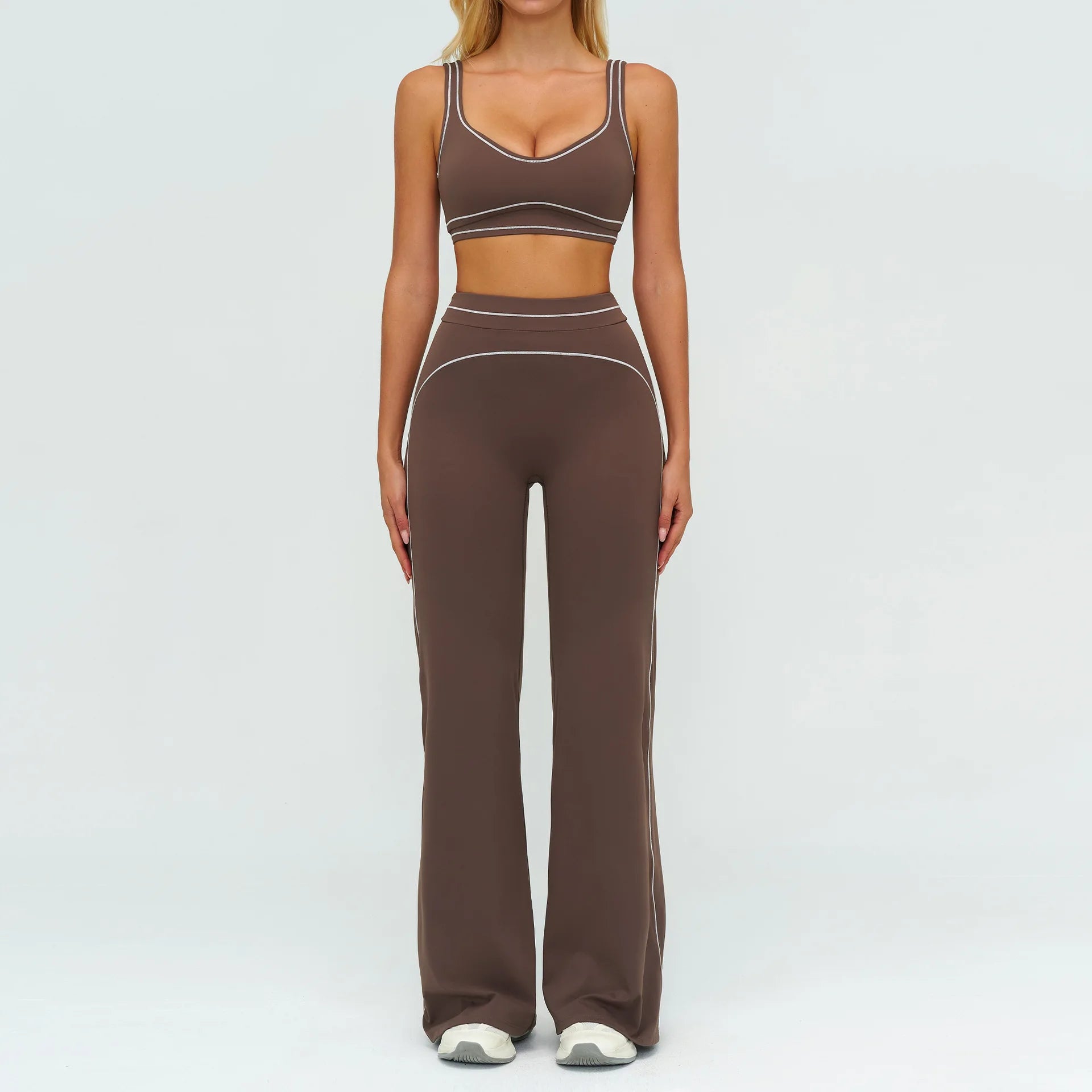 Fitness Suit 2PCS Yoga Set Women's Tracksuit Sports Outfits Gym Running Push Up Sportswear Legging Athletic Wear Workout Clothes
