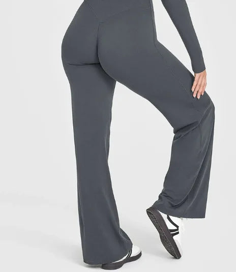 NCLAGEN Sport Trousers SoftMotion Straight-Leg Pants Women's High Waist Yoga Bottoms GYM Naked Feel Pilates Running