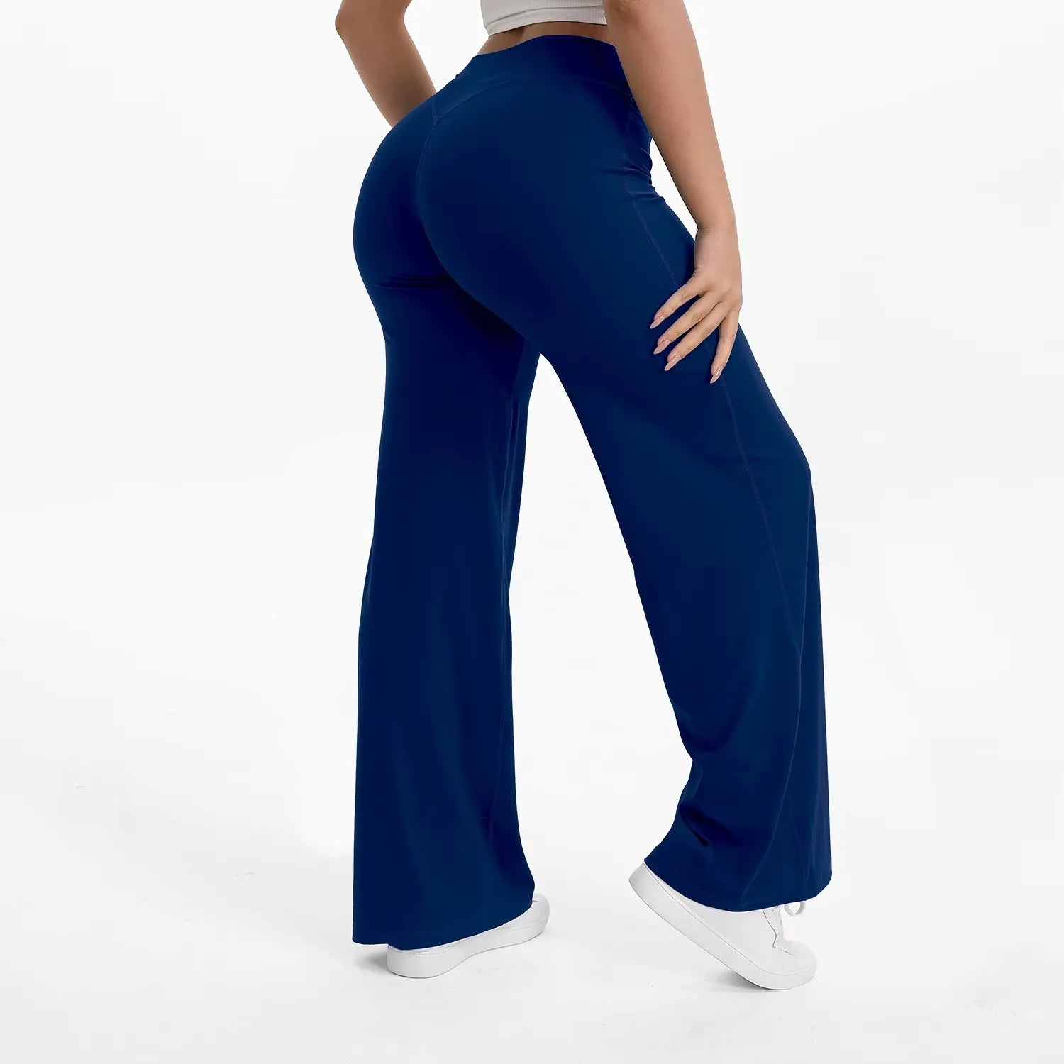 NCLAGEN Sport Trousers SoftMotion Straight-Leg Pants Women's High Waist Yoga Bottoms GYM Naked Feel Pilates Running