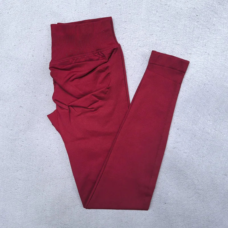Seamless Yoga Set Women 2Pcs Padded Halter Tank Top Scrunch Butt Lifting Gym Leggings Set Woman Sportswear Workout Clothes