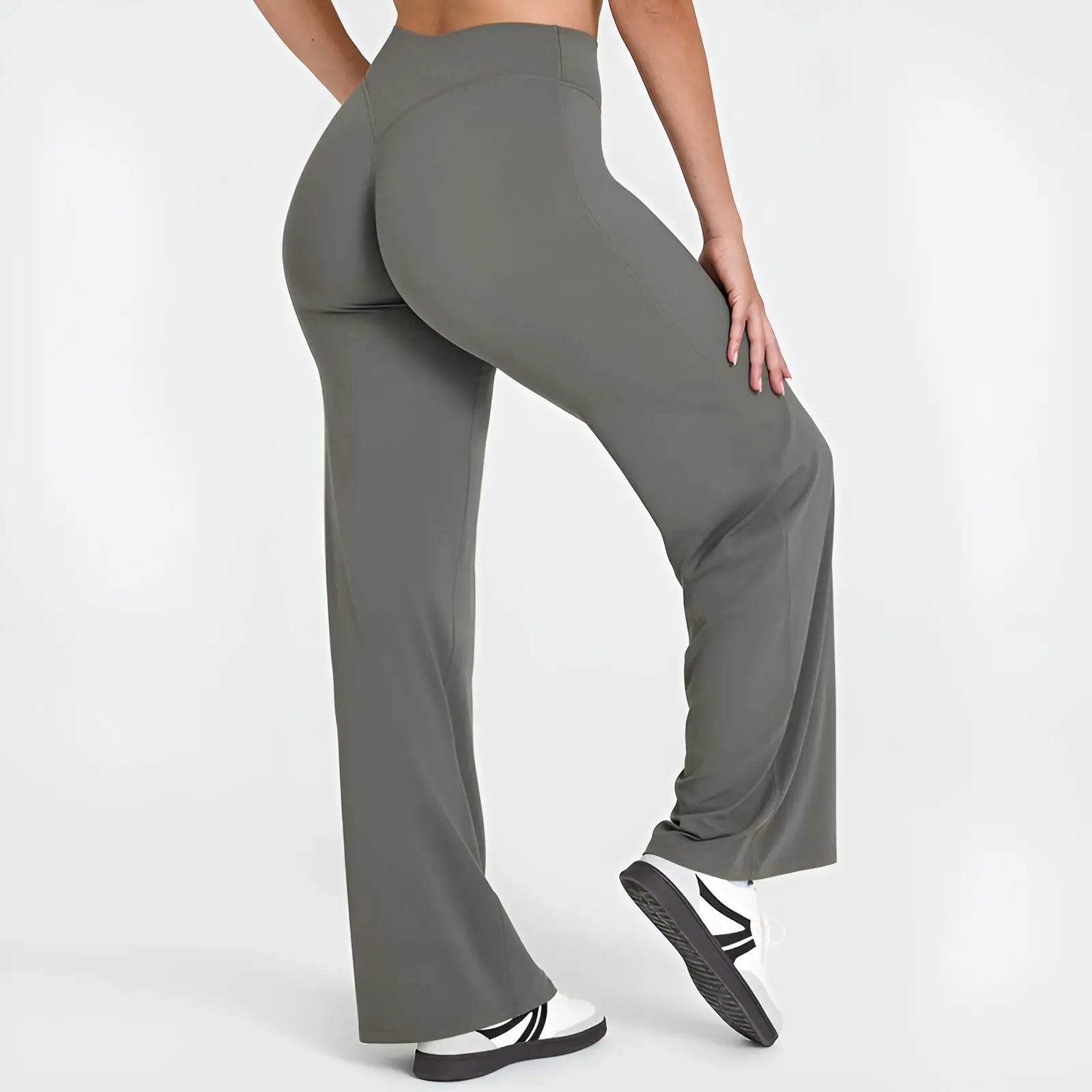 NCLAGEN Sport Trousers SoftMotion Straight-Leg Pants Women's High Waist Yoga Bottoms GYM Naked Feel Pilates Running