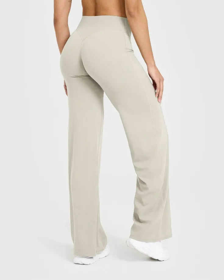NCLAGEN Sport Trousers SoftMotion Straight-Leg Pants Women's High Waist Yoga Bottoms GYM Naked Feel Pilates Running
