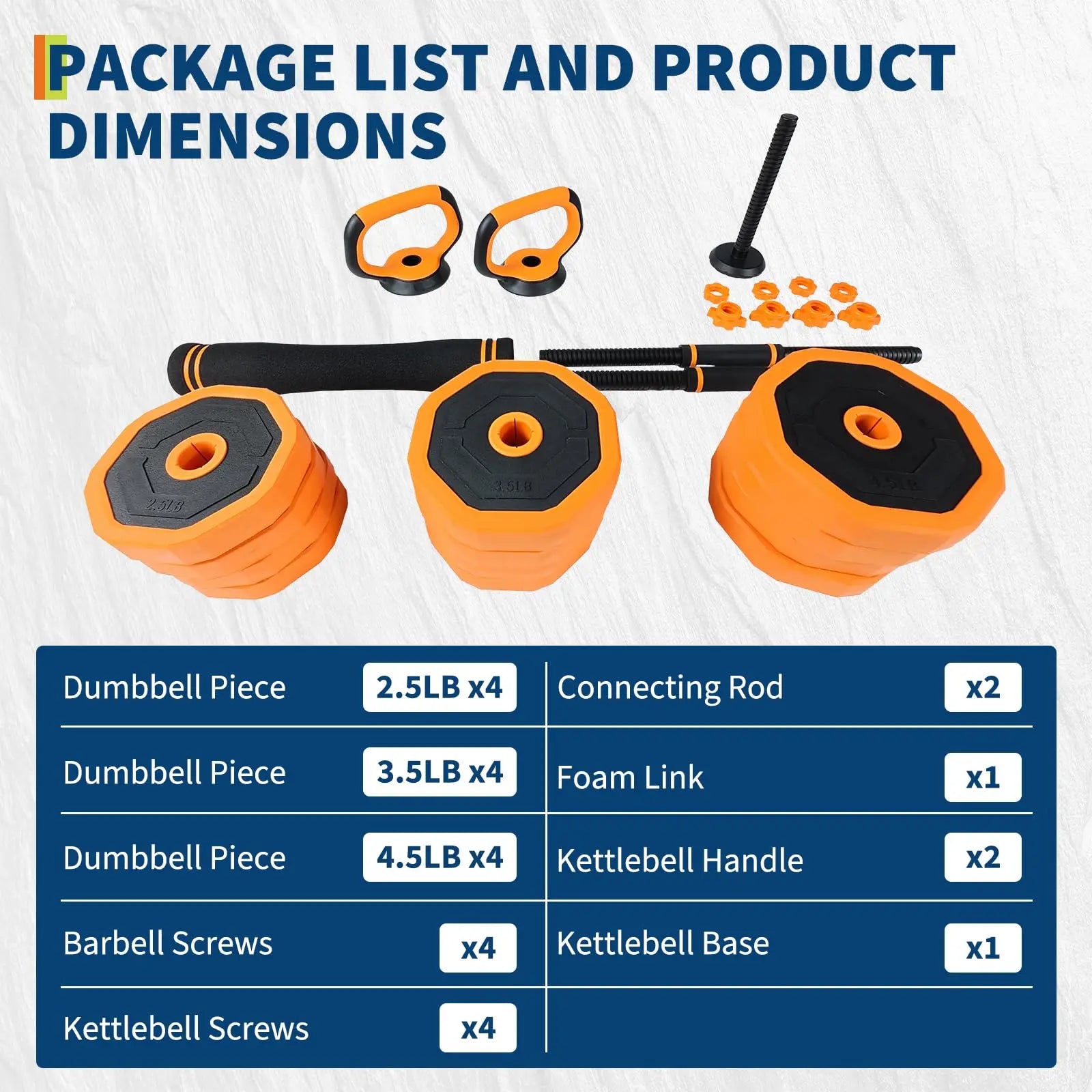 Adjustable Dumbbells, 44lbs Free Weight Set with Connector,4 In1 Dumbbells Set Used As Barbell,Kettlebells,Push Up Stand for Home Gym