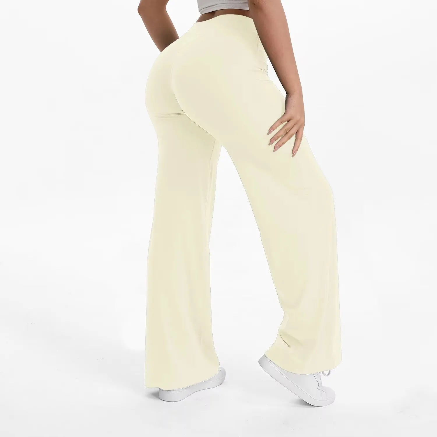 NCLAGEN Sport Trousers SoftMotion Straight-Leg Pants Women's High Waist Yoga Bottoms GYM Naked Feel Pilates Running