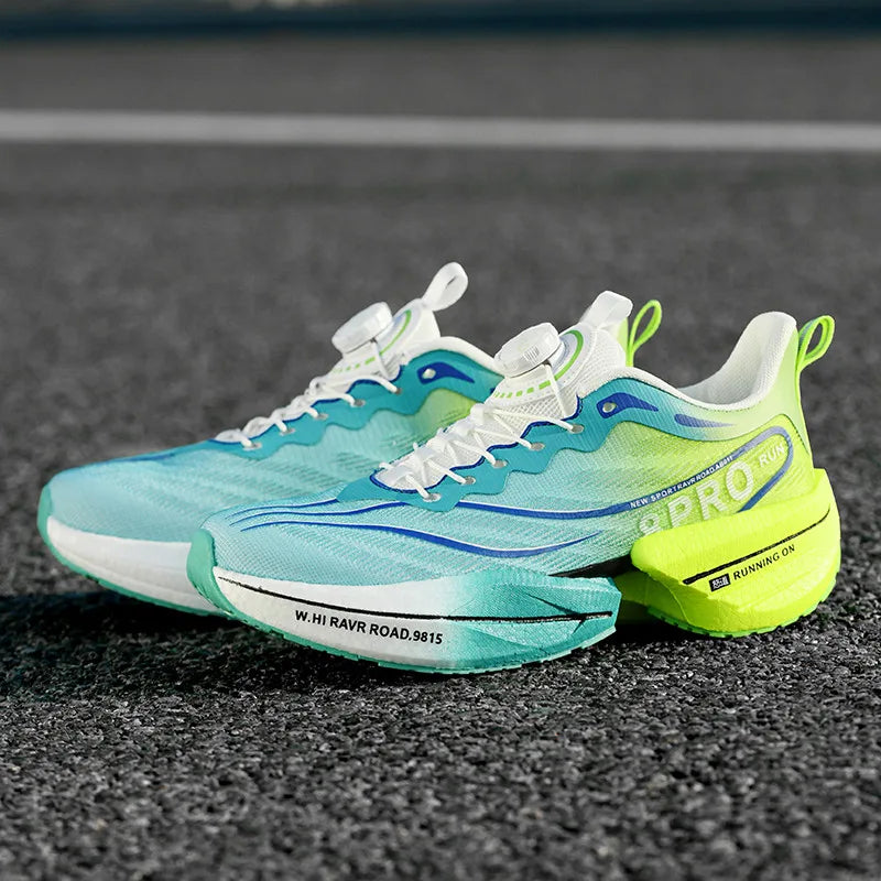 Marathon Carbon Plate Sports Running Shoes Men New Breathable Lightweight Mesh Sport Shoes Women Comfortable Nonskid Sneakers