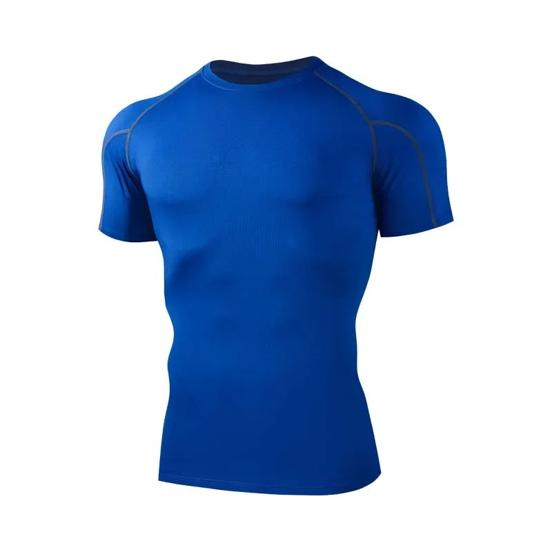 2025 Compressed T-shirt Men's sportswear Running T-shirt Elastic Quick-drying Exercise T-shirt for men exercising in the gym