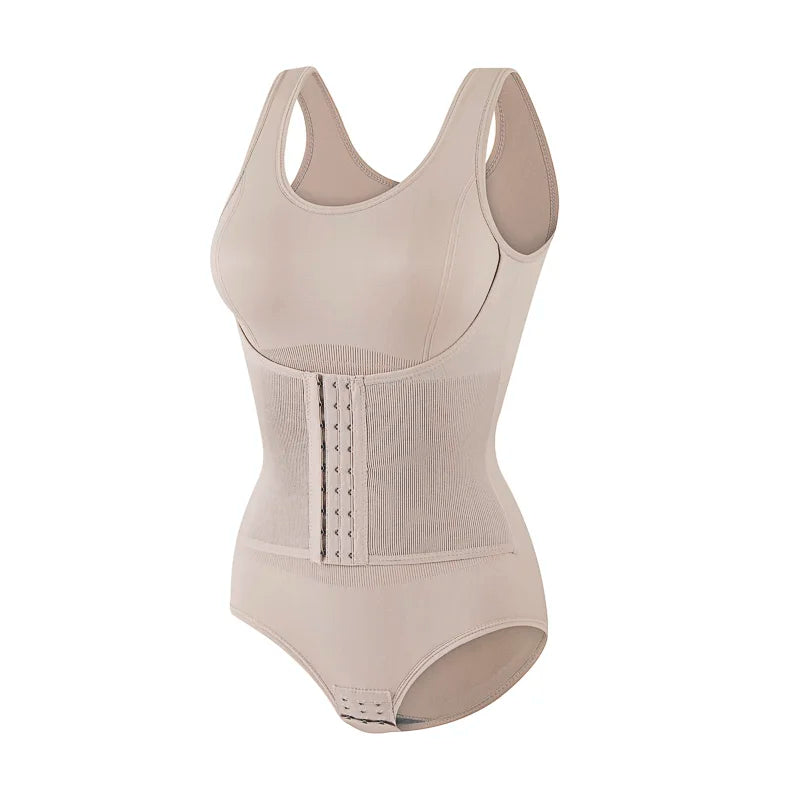 Aishang Bodysuit Shapewear with Zipper Belt Women Tummy Control Faja Full Body Shaper Waist Trainer Slimming Cincher Corset Tops