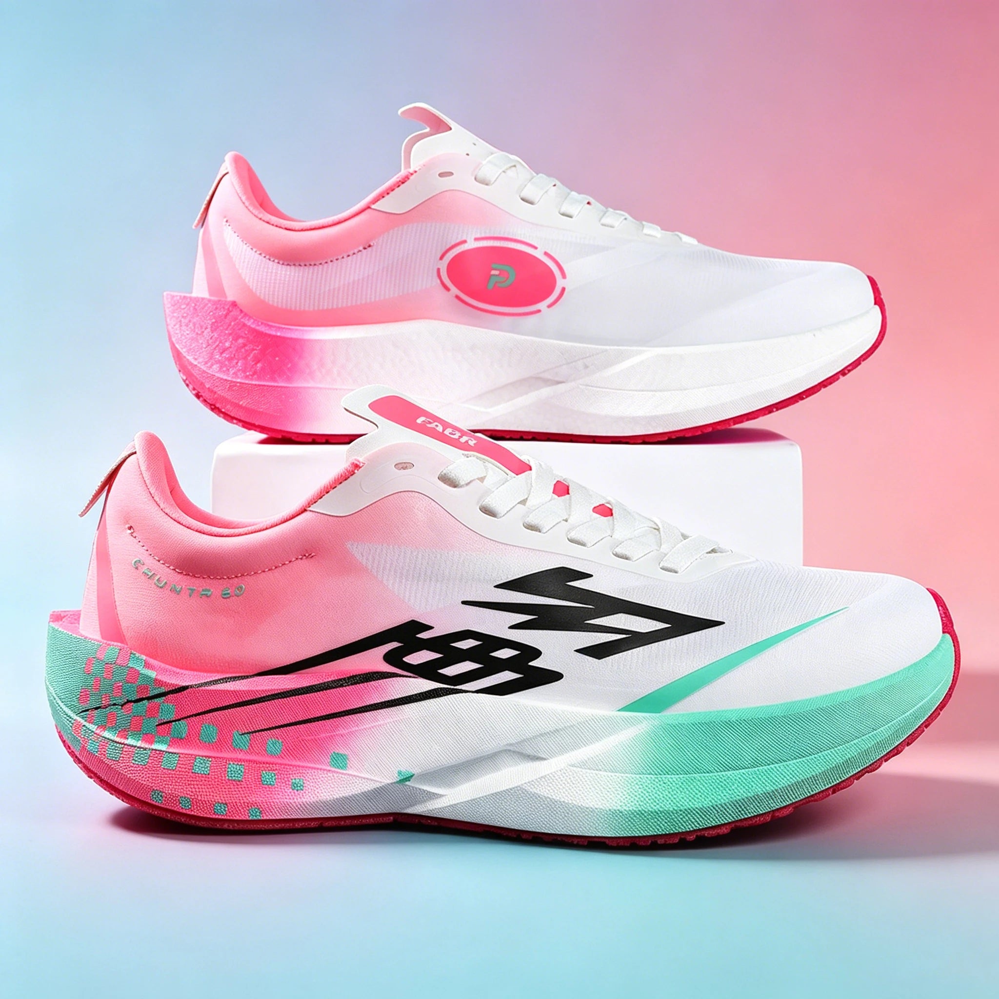 Men's Carbon Plate Running Shoes, Women's Ultra Light, Breathable, Anti Slip, Wear-Resistant Marathon Chunta Sports Shoes