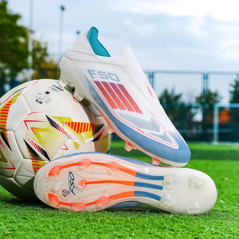 Men Football Boots Long Spikes Match Futsal Soccer Shoes Training TF Ultralight Indoor Sneakers Breathable Cleats Drop Shipping
