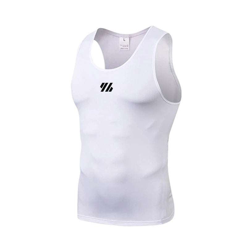 Running Vest Men's Summer Gym Clothing Sports Leisure Milk Silk Tight Sleeveless Shirt Elastic Breathable Slim Fitness Tank Tops