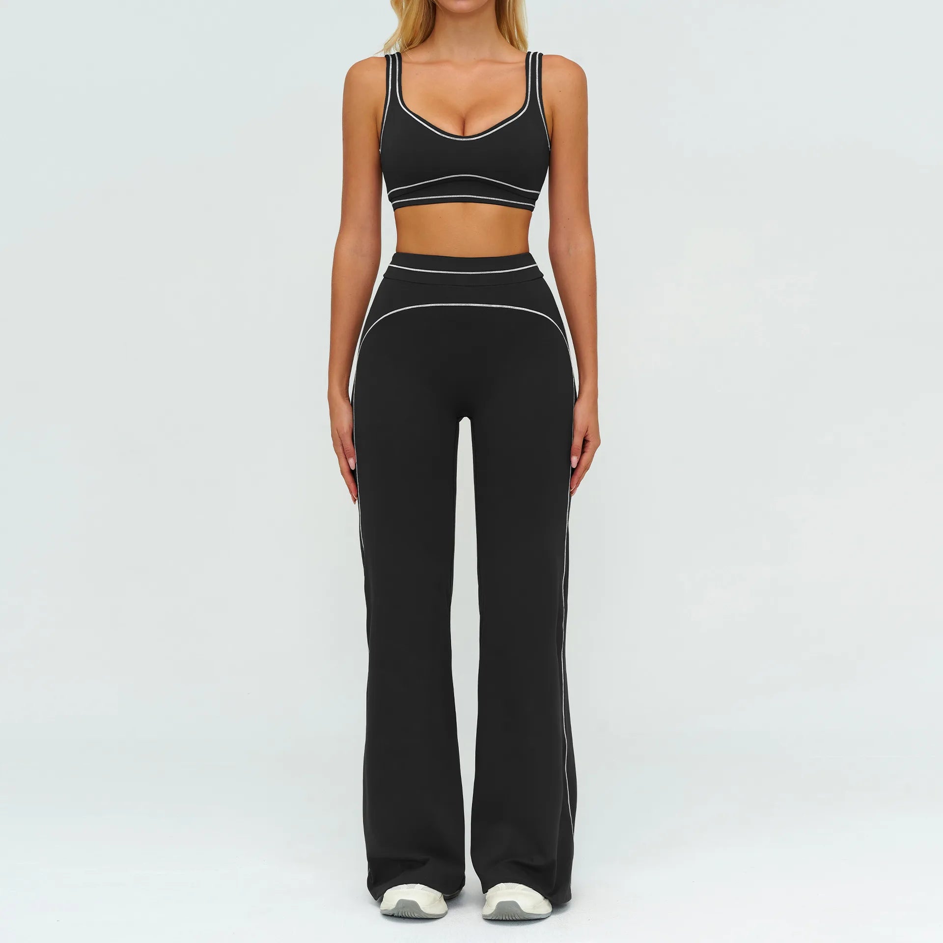Fitness Suit 2PCS Yoga Set Women's Tracksuit Sports Outfits Gym Running Push Up Sportswear Legging Athletic Wear Workout Clothes