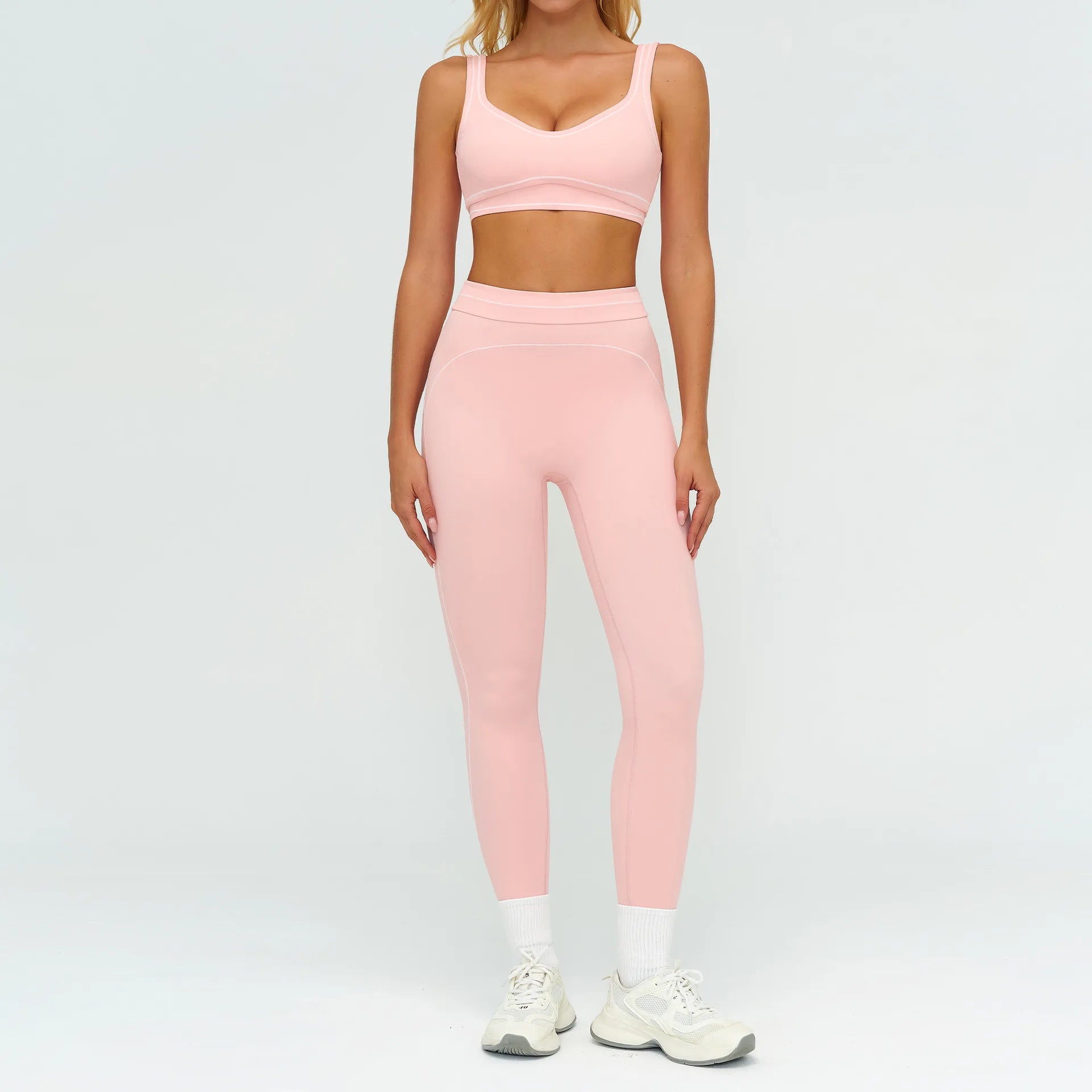 Fitness Suit 2PCS Yoga Set Women's Tracksuit Sports Outfits Gym Running Push Up Sportswear Legging Athletic Wear Workout Clothes