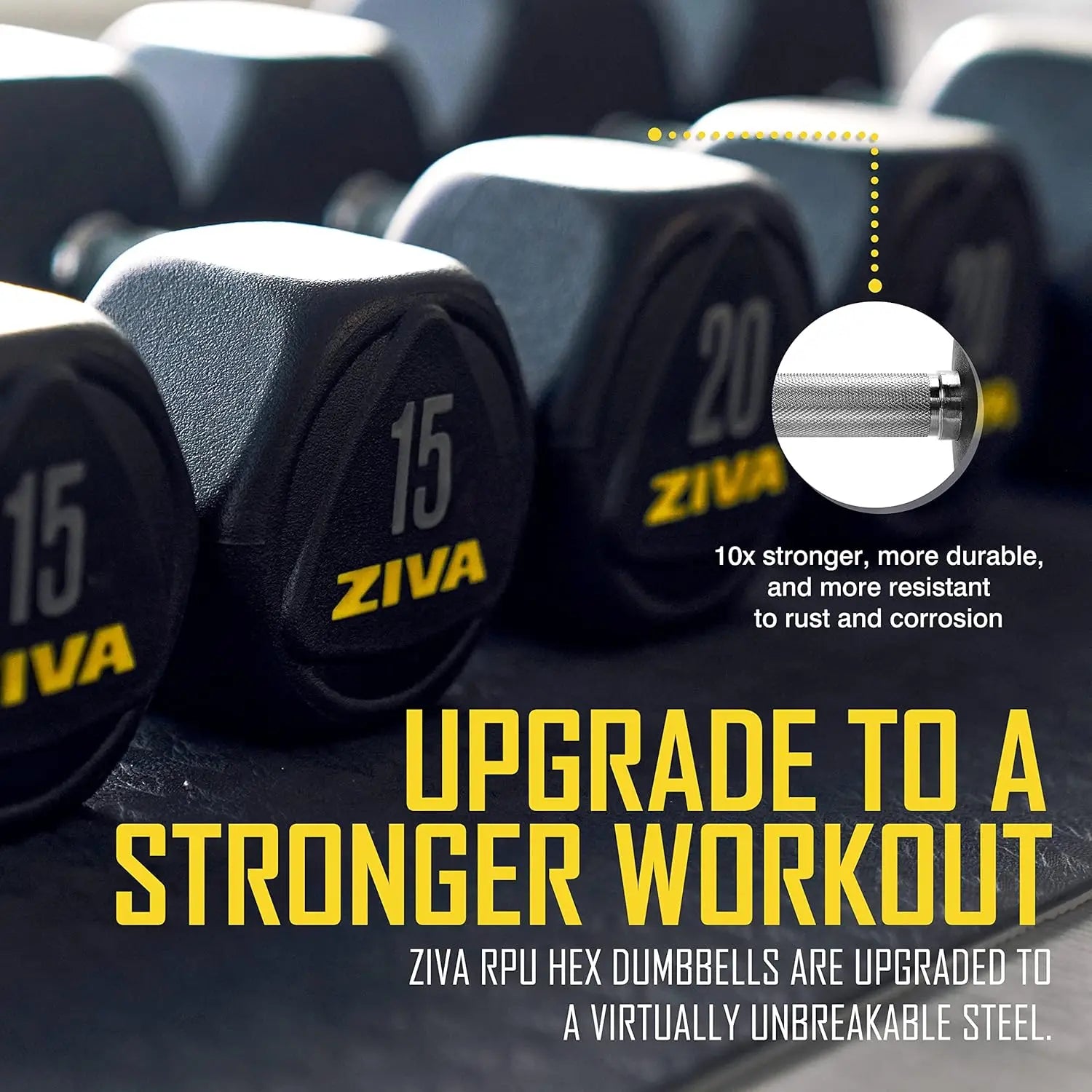 Strength Training at Home Gym - Commercial Grade Rubber Urethane Coated Steel Core Dumbbells, Sold in Pairs and Sets