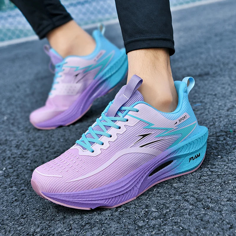 Women’s Fashion Versatile Comfortable Lightweight Running Shoes with Cushioning Technology and Carbon Plate, Unisex Competitive