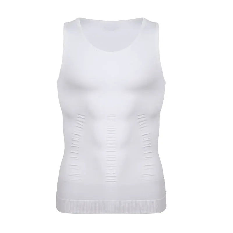 Men Compression Vest Sleeveless Shapewear Slimming Body Shaper Shirt Gym Workout Corset Tummy Control Tank Top Abs Abdomen