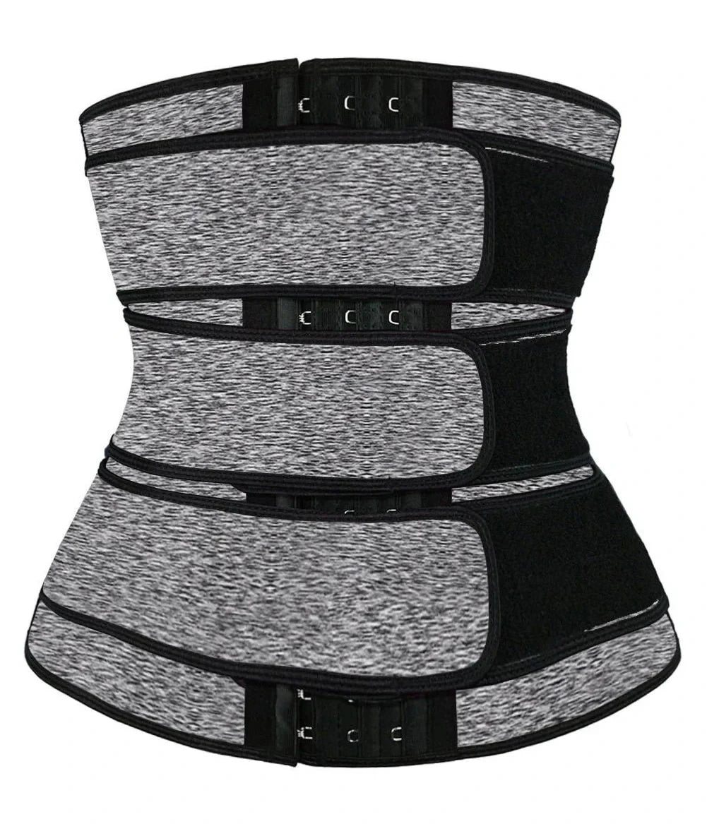 Women Waist Trimmer Triple Belts Waist Trainer Shapewear Tummy Control Slimming Fat Burning Body Shaper Compression Sheath Belts