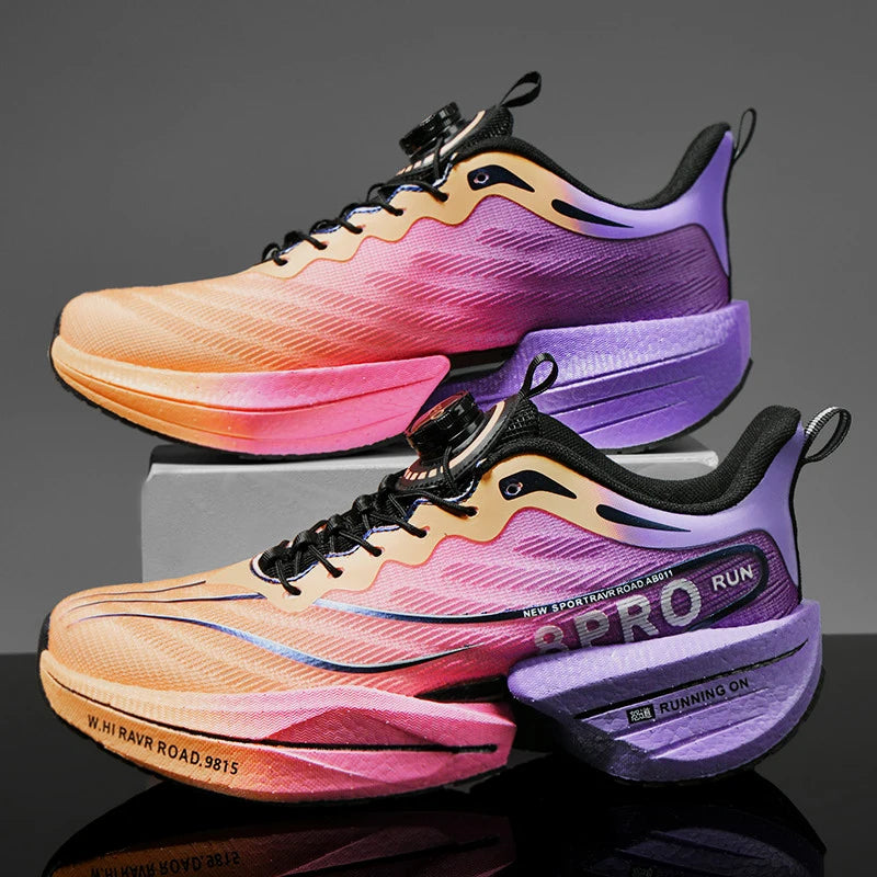 Marathon Carbon Plate Sports Running Shoes Men New Breathable Lightweight Mesh Sport Shoes Women Comfortable Nonskid Sneakers