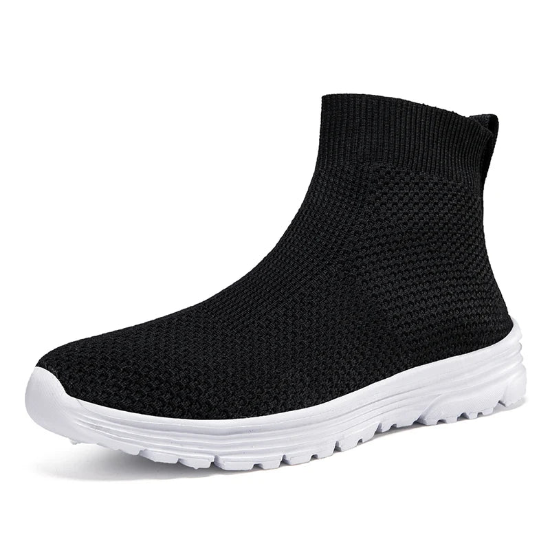 Couple Running Shoes for Men Women Black Mesh  Casual Sneakers Lightweight High-top Breathable Comfortable Gym Jogging Shoes Man