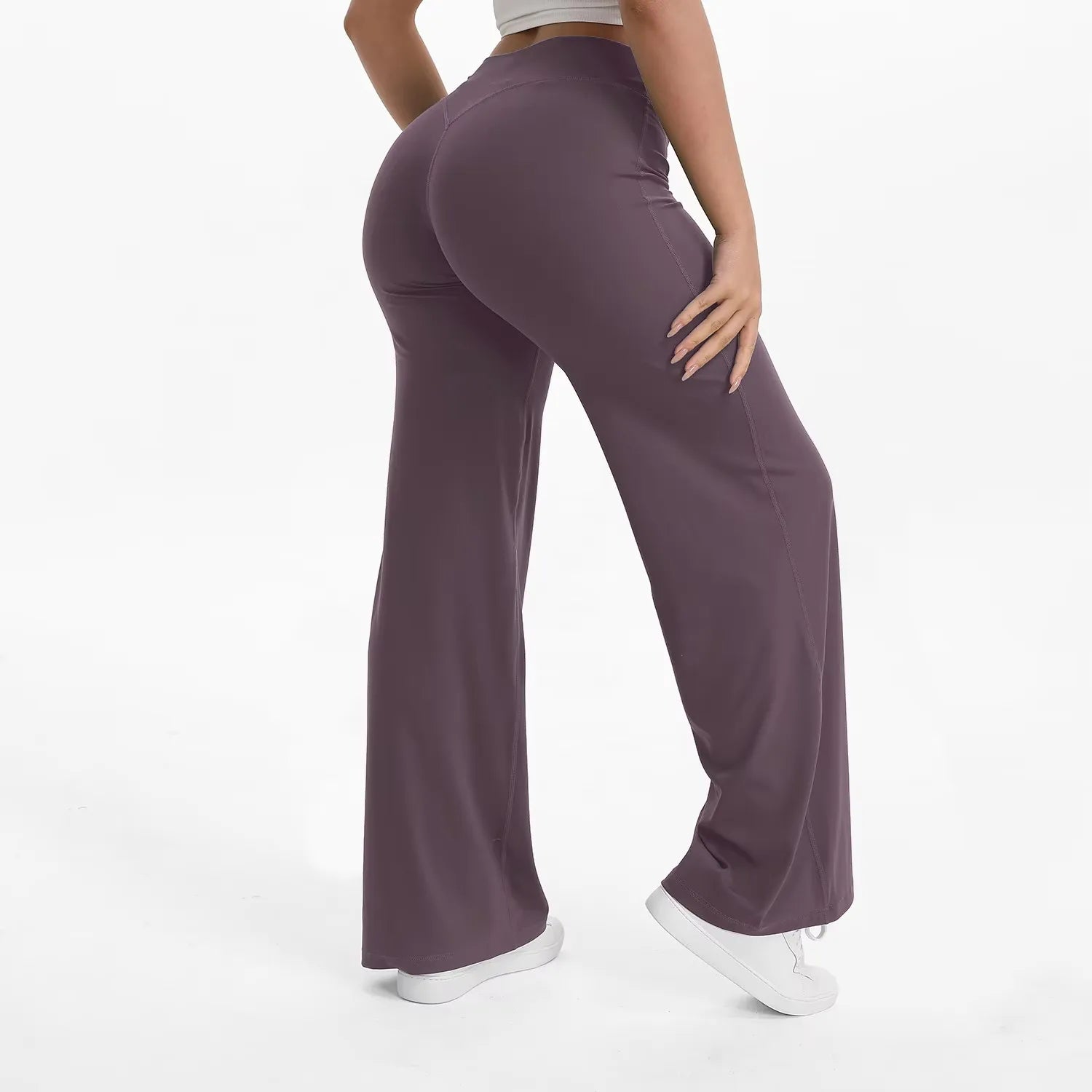 NCLAGEN Sport Trousers SoftMotion Straight-Leg Pants Women's High Waist Yoga Bottoms GYM Naked Feel Pilates Running