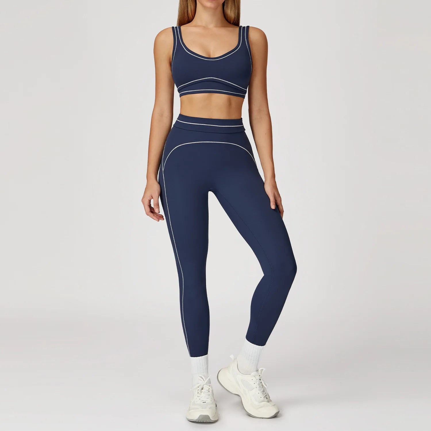Fitness Suit 2PCS Yoga Set Women's Tracksuit Sports Outfits Gym Running Push Up Sportswear Legging Athletic Wear Workout Clothes