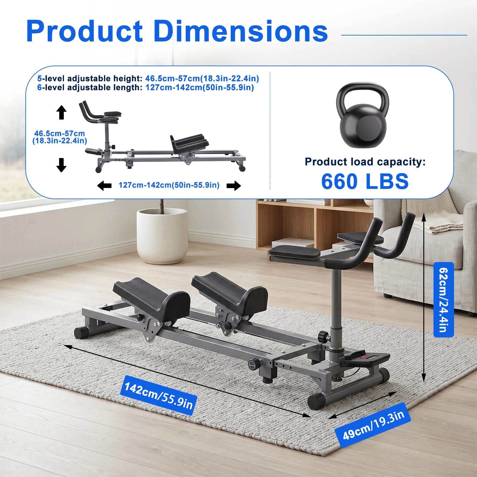 Primal Crawl & Spine Twist and Stretch Trainer – Full Body Low-Impact Cardio Machine with Adjustable Hand Grips, Knee Support & Steel Frame, Home Gym Equipment