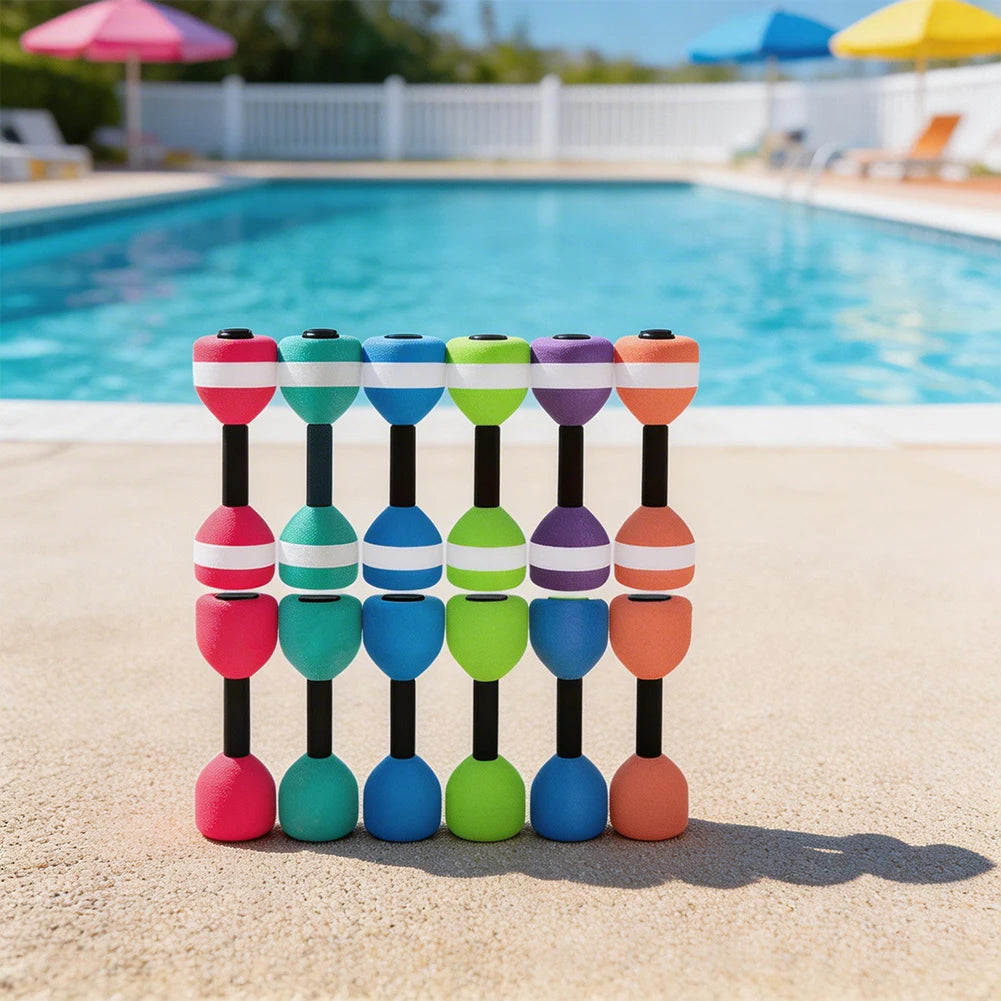 2Pcs Water Sports Dumbbells 27x9cm EVA Portable Floating Water Dumbbell For Water Aerobics Fitness Training Equipment Parts