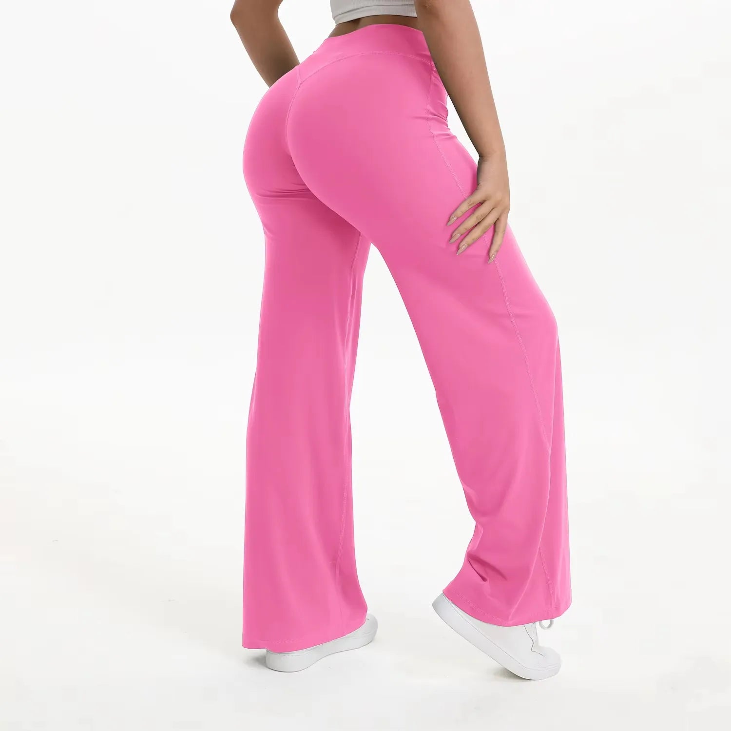 NCLAGEN Sport Trousers SoftMotion Straight-Leg Pants Women's High Waist Yoga Bottoms GYM Naked Feel Pilates Running