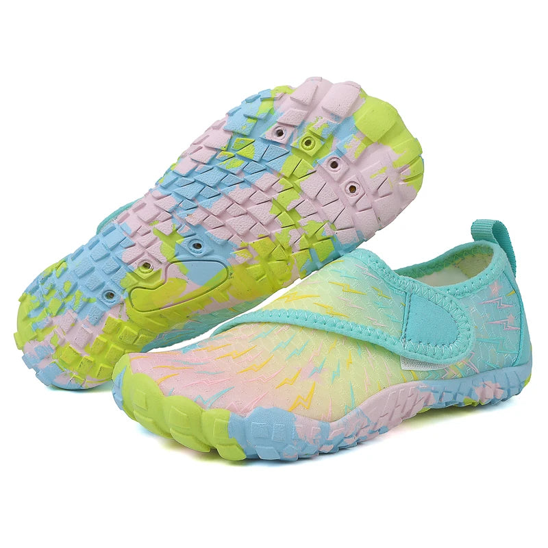 Kids Barefoot Beach Shoes Adults Aqua Shoes Gym Outdoor Training Footwear Unisex Quick-Drying Breathable Sneakers Size 27-36