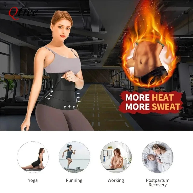 Qtree 3M-6M Waist Trainer Body Shaper Sweat Slimming Belt Shapewear Women Wrapssports And Fitness Abdominal Tightening Strap
