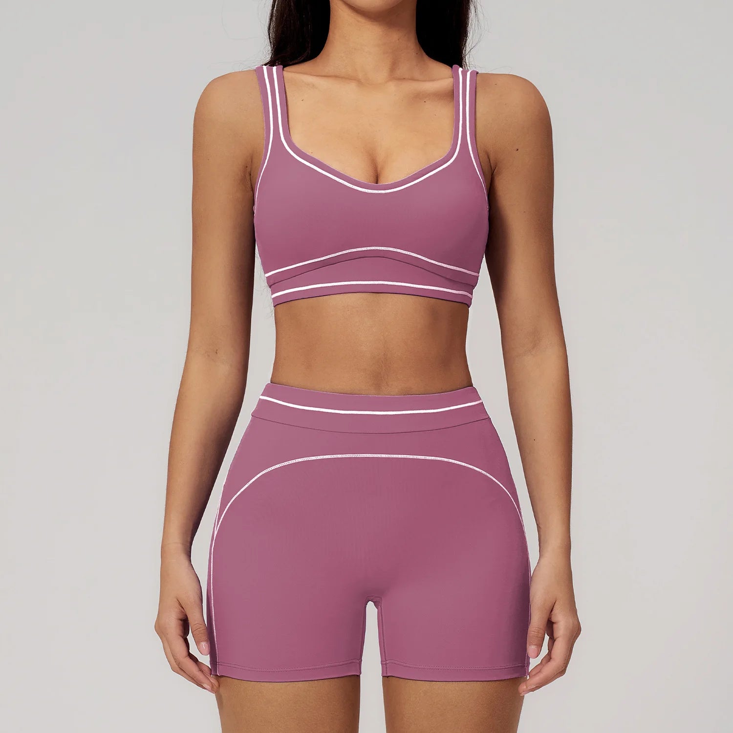 Fitness Suit 2PCS Yoga Set Women's Tracksuit Sports Outfits Gym Running Push Up Sportswear Legging Athletic Wear Workout Clothes