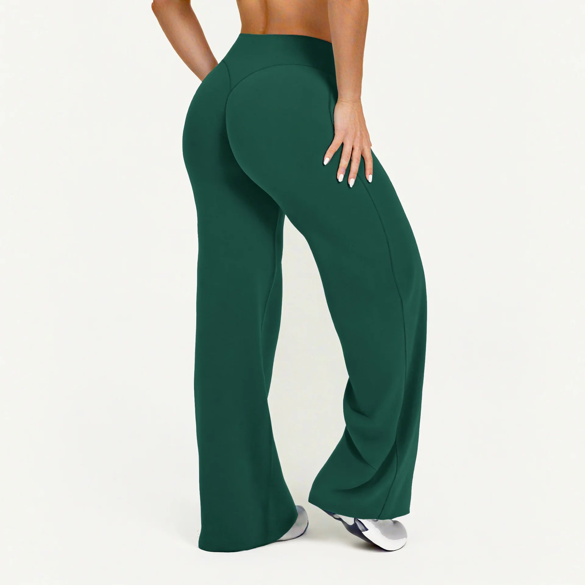 NCLAGEN Sport Trousers SoftMotion Straight-Leg Pants Women's High Waist Yoga Bottoms GYM Naked Feel Pilates Running