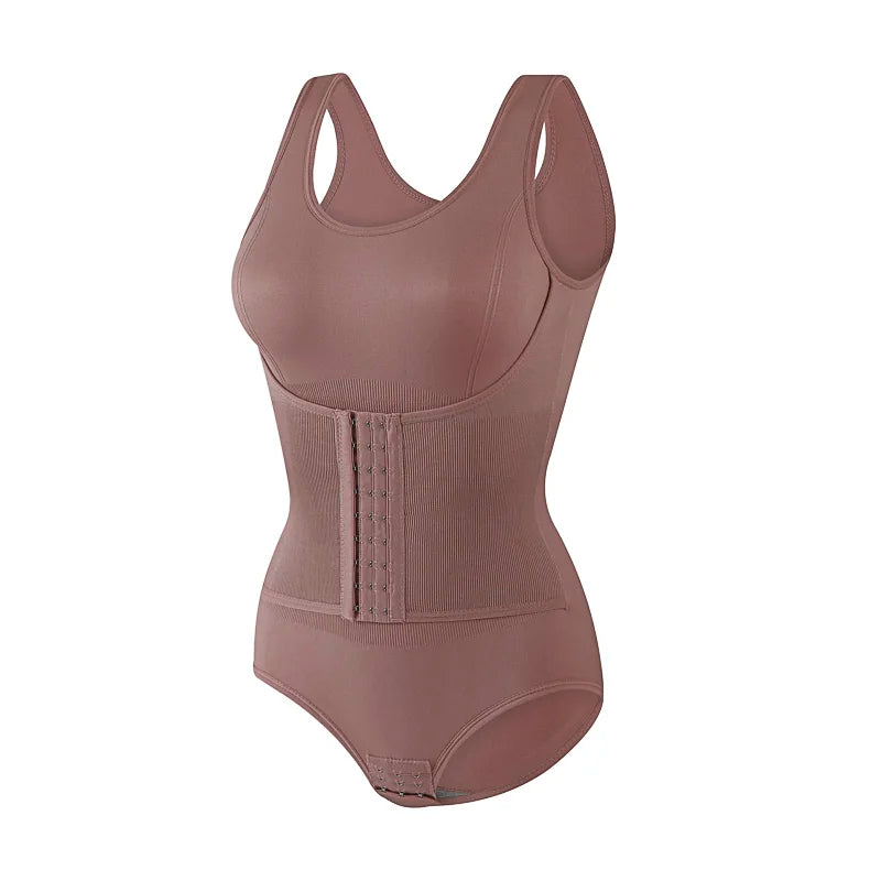 Aishang Bodysuit Shapewear with Zipper Belt Women Tummy Control Faja Full Body Shaper Waist Trainer Slimming Cincher Corset Tops