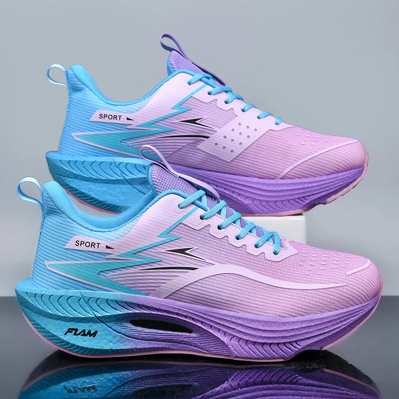 Women’s Fashion Versatile Comfortable Lightweight Running Shoes with Cushioning Technology and Carbon Plate, Unisex Competitive