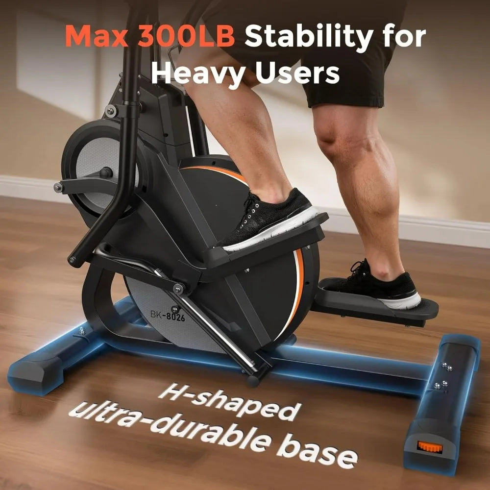 3-in 1 Elliptical Machine Cardio Climber Stair Stepper Home Gym Full Body Workout Cross Trainer Compact Cardio Fitness Equipment