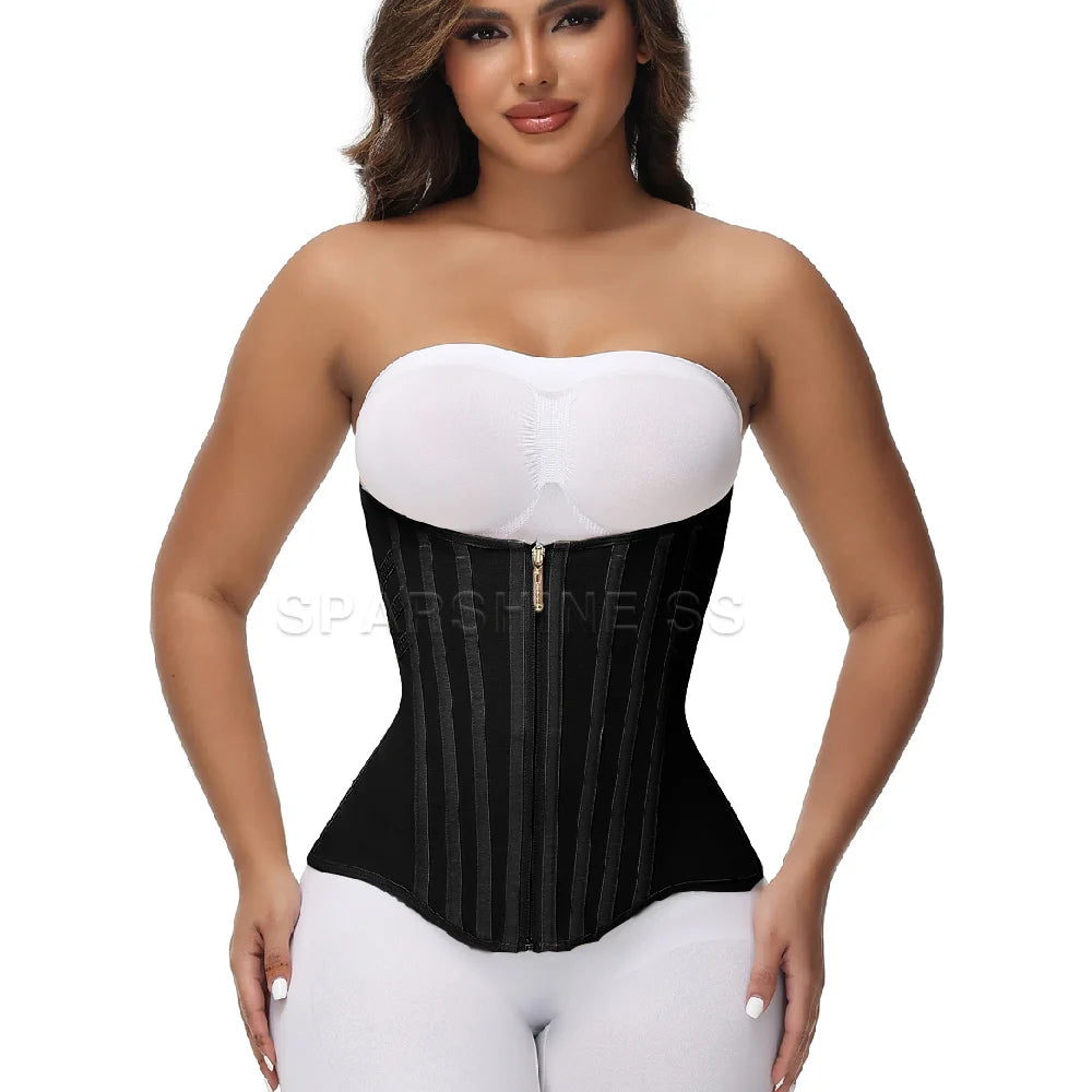 Fajas Waist Trainer for Women Colombian Girdle Corset with Bones Body Shaper Slimming Belt Waist Trimmer Tummy Control Shapewear