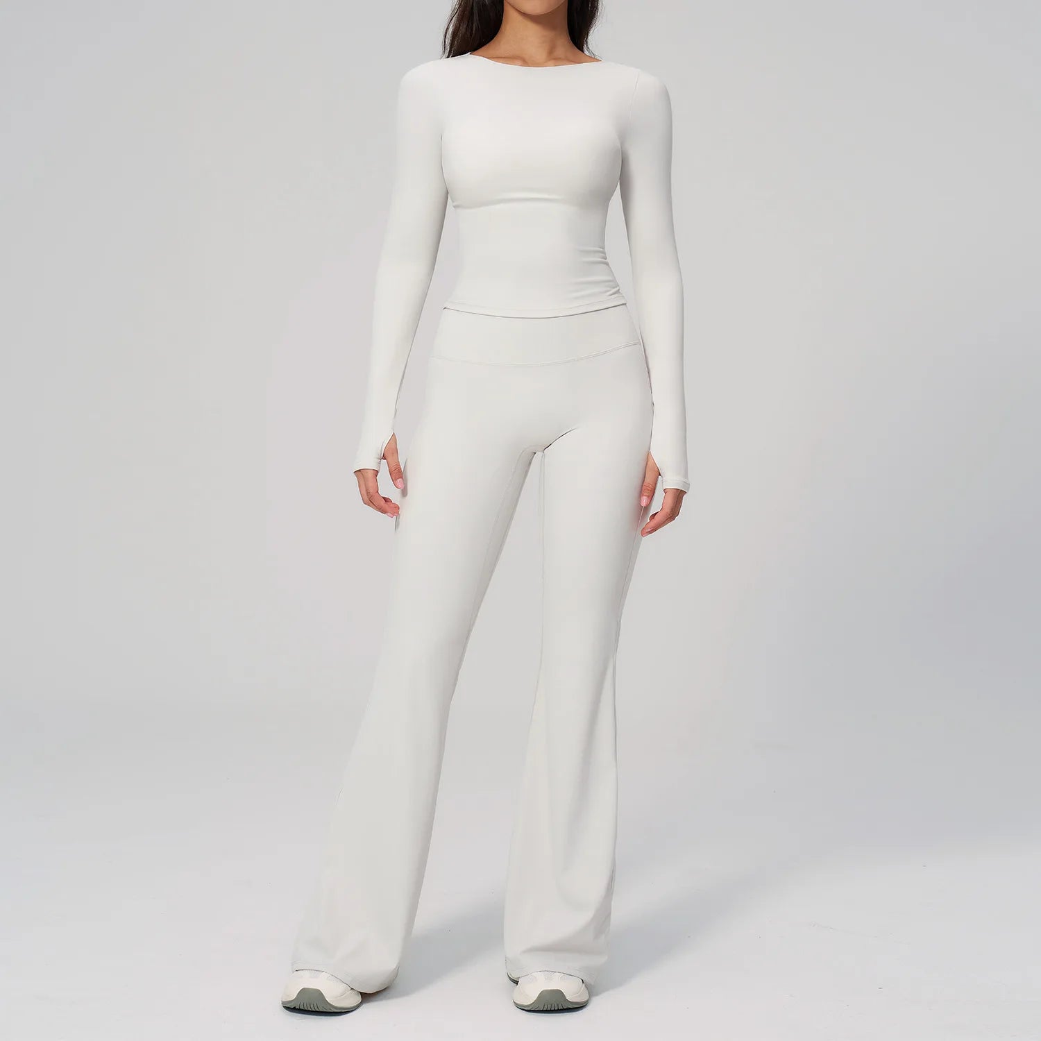 Yoga Set 2PCS Women Tracksuit Sportswear Workout Clothes Athletic Wear Gym Clothing Legging Fitness Top Long Sleeve Sports Suits