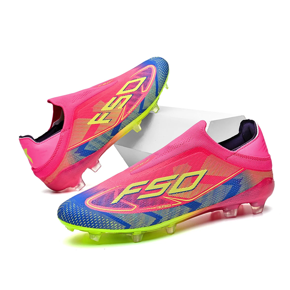 Unisex AG/FG Soccer Shoes for Adults, Premium PU Synthetic Leather, TPU Long Studs, Anti-slip, Designed for Maximum Performance