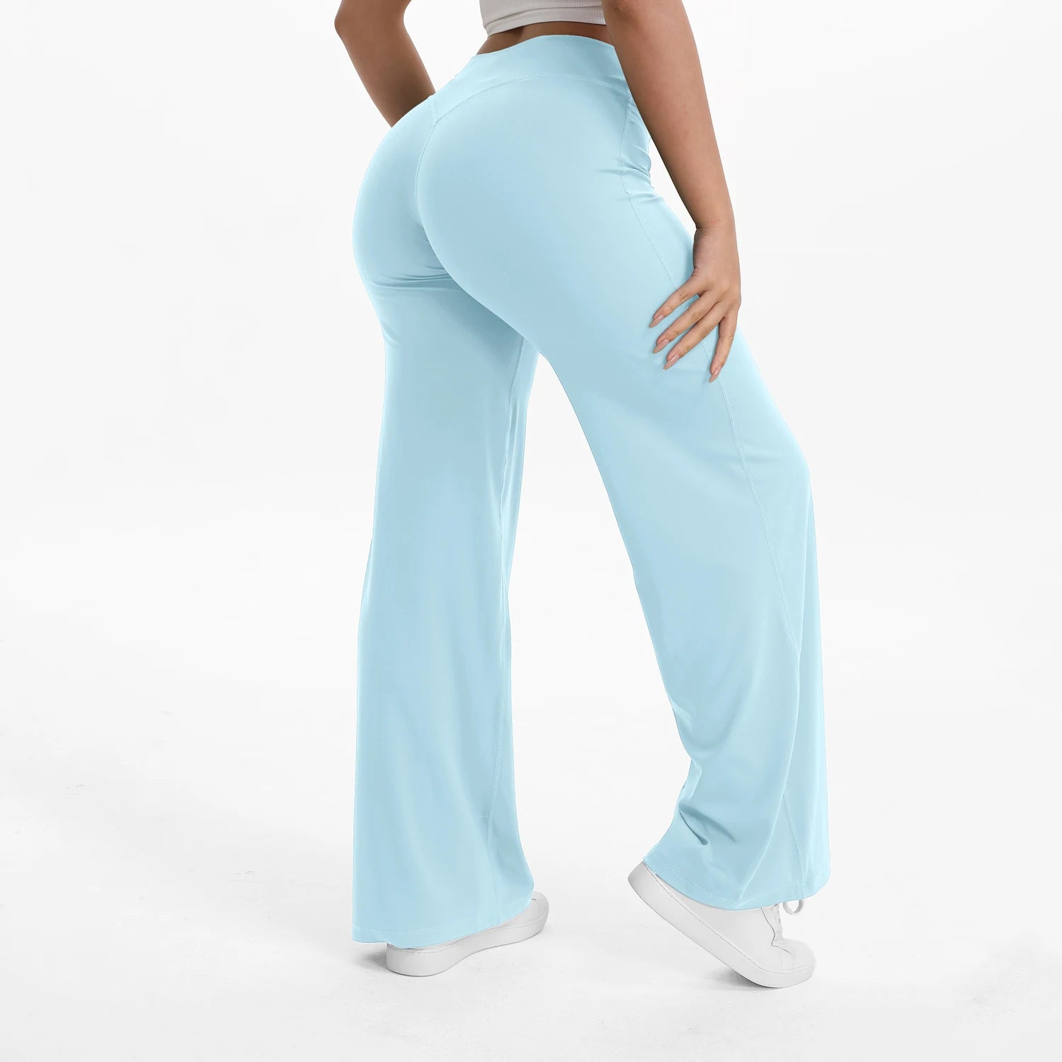NCLAGEN Sport Trousers SoftMotion Straight-Leg Pants Women's High Waist Yoga Bottoms GYM Naked Feel Pilates Running