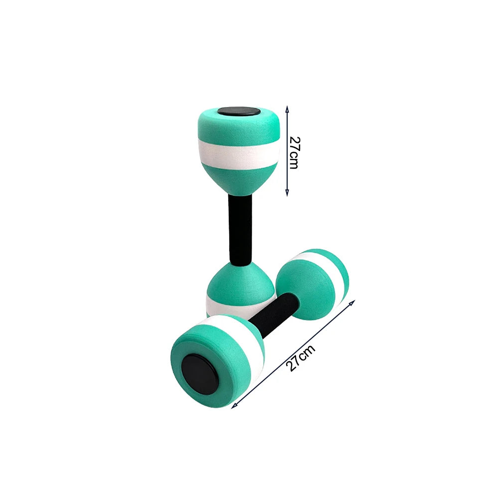 2Pcs Water Sports Dumbbells 27x9cm EVA Portable Floating Water Dumbbell For Water Aerobics Fitness Training Equipment Parts