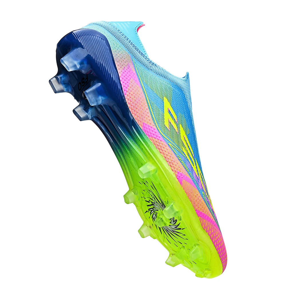 Unisex AG/FG Soccer Shoes for Adults, Premium PU Synthetic Leather, TPU Long Studs, Anti-slip, Designed for Maximum Performance