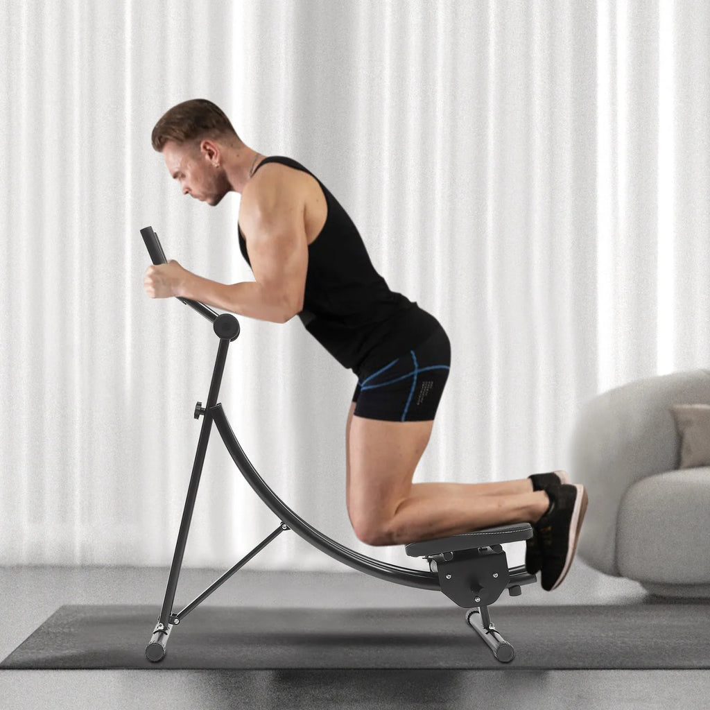 3-Level Adjustable Foldable Ab Trainer – Compact Abdominal Crunch Machine for Core Strength & Waist Toning, Space-Saving Portable Home Gym Workout Equipment